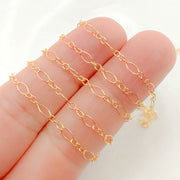 716-801GF. 14K Gold Filled Long & Short Link Chain